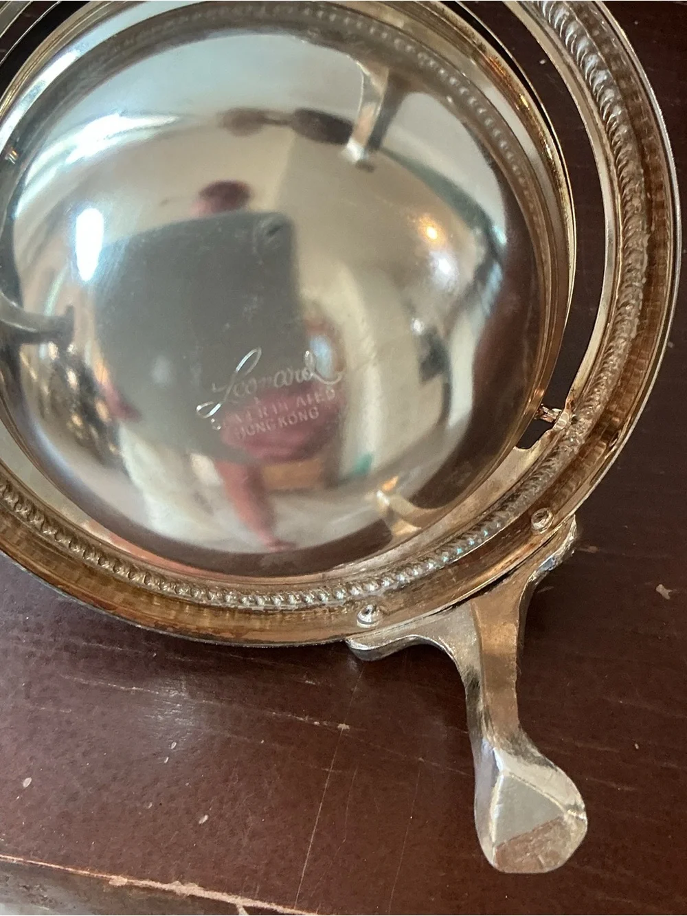 Vintage Silver Plate Roll Top Lid Caviar Butter Dish Server Lion Heads Claw Feet